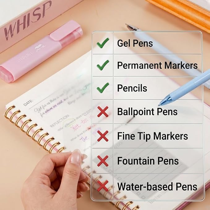 Mr. Pen- Transparent Sticky Notes, 5" x 7", 4 Pads, 200 Sheets | Large See Through Self-Adhesive Notes for Bible Journaling and Studying, Water-Resistant, Clean Removal