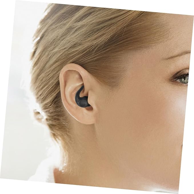 Silicone for Noise Reduction and Hearing Protection, 1 Pair with Storage Case, Anti-Noise for Sleeping, Studying, Concerts, and Industrial Use in Black Style