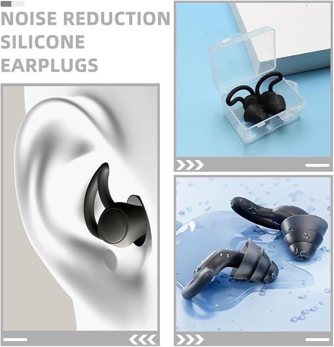 jojofuny 2pcs Noise Dampening Silicone and Work Noise Blocking Soft for Enhanced Focus and Relaxation Comfortable Reusable Hearing Protection for Study and Rest