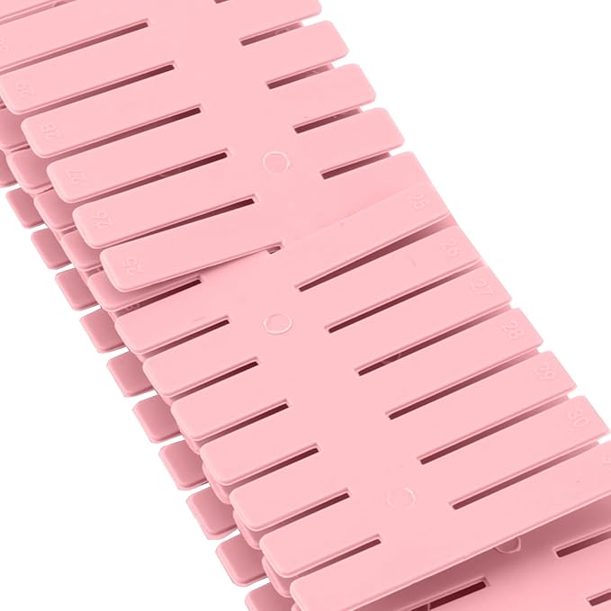 ZOENHOU 80 PCS 14.5 x 2.75 Inch Pink Drawer Dividers, Adjustable Plastic Grid Drawer Divider Organizers for Makeup Drawers Desktop Kitchen Organizers and Storage