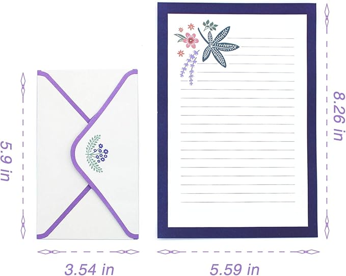 Stationary Paper and Envelopes Set, 90 PCS Stationary Set for Women Girls and Men Boys Cute Stationary Writing Stationery Paper with 30 Envelope - 60 Letter paper (8.27x5.71 inch) With Tape.