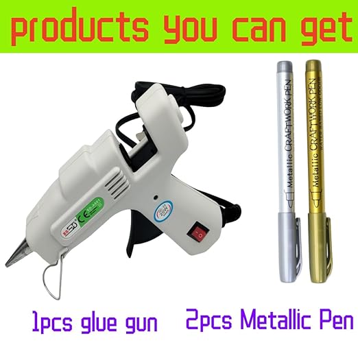 Wax Seal Gun Kit Sealing Wax Metallic Pen With Glue Gun Wax Seal Kit, Atopbb 2Pcs Metallic Pen with 1pcs Glue Gun Great for Wax Seal Stamp