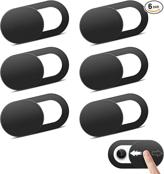 6 Pack Webcam Cover Slide Cover for iPhone iPad MacBook iMac Laptop PC, 0.03 inch Ultra Thin Web Camera Cover Blocker Slider Accessories for Privacy and Security (6 Pack)