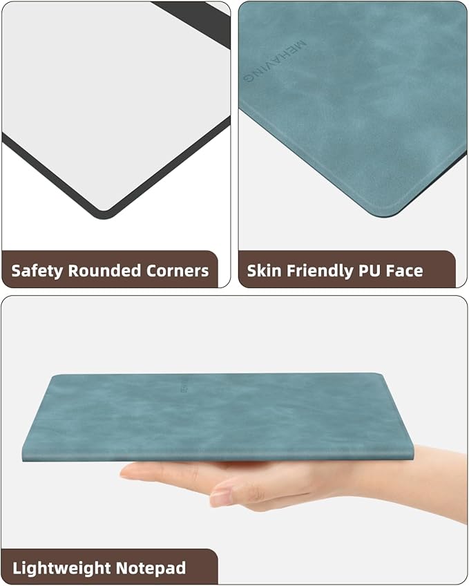 Portable Small White Board Dry Erase Board, Reusable 9.5 * 6.6in Notebook Memo, Office Home Supplies Desk Accessories MH760 (Green)