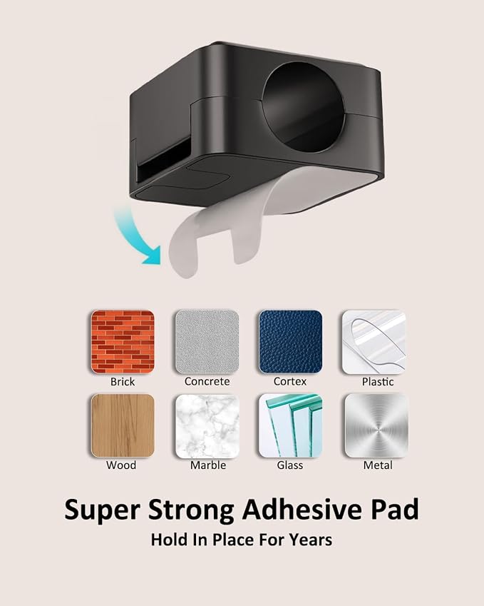 8-Pack Cable Organizers, Magnetic Cable Clips, Cable Holders Black | Desktop Cable Organizer, Magnetic Cable Holder – Suitable for Home, Office, Car and Multiple Scenarios