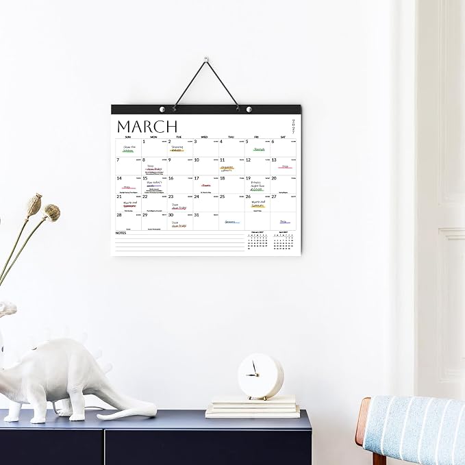SUNEE Desk Calendar 2026-2027, 14.5" x 11.5", 18-Month Monthly Desk Calendar from Jul. 2026 - Dec. 2027, Academic Desk Calendar for Teacher, School, White