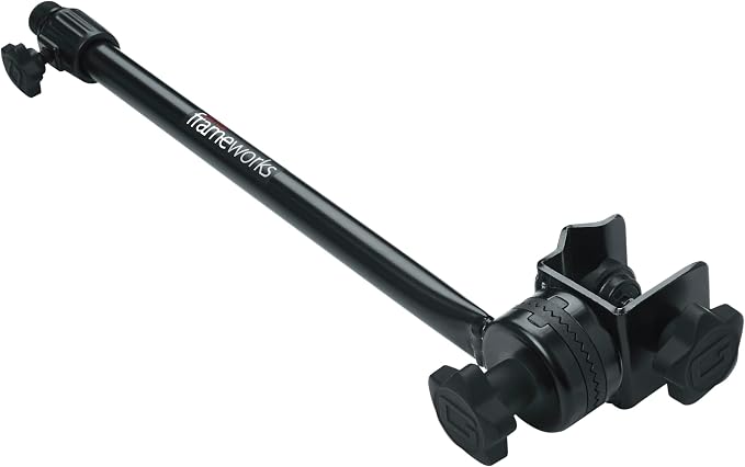 Gator Frameworks Adjustable Clamp-On Angled Mini Interlocking Design 16 Inch Boom Arm (GFW-MIC-CLMPBM16)