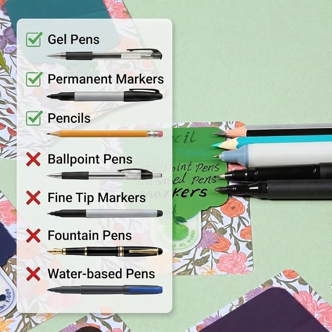 Mr. Pen- Plastic Transparent Bible Sticky Notes, 10 Pads, 200 Sheets | Botanical Design, Bible Journaling Supplies, Plastic Sticky Notes, Water Resistant, Easy Peel, Removable