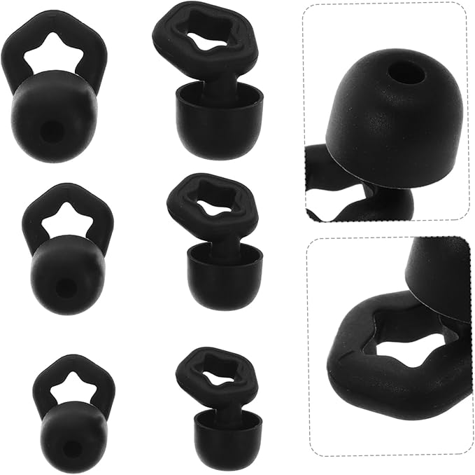 Mikinona 3 Pairs Soft Silicone Noise Cancelling Sleeping for Travel Concerts Focus Sound Insulation Reusable Comfortable Noise Reduction