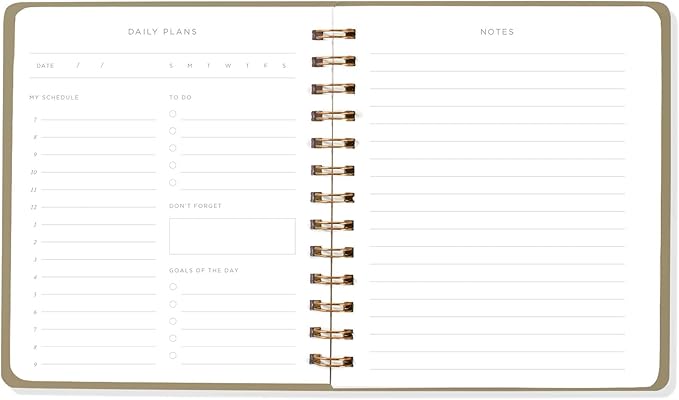 Fringe Stdio Non-Dated Daily Planner, 160 pages, twing ring spiral binding, SE STANDARD BLACK (877003)