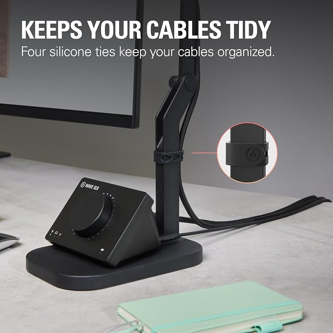 Elgato Wave Desk Stand - Adjustable Mounting Arm for Microphones, Works with Elgato, HyperX, Rode, Fifine, Shure and More Mics, Compatible 1/4, 3/8 & 5/8 Thread, For Recording/Podcasting/Streaming