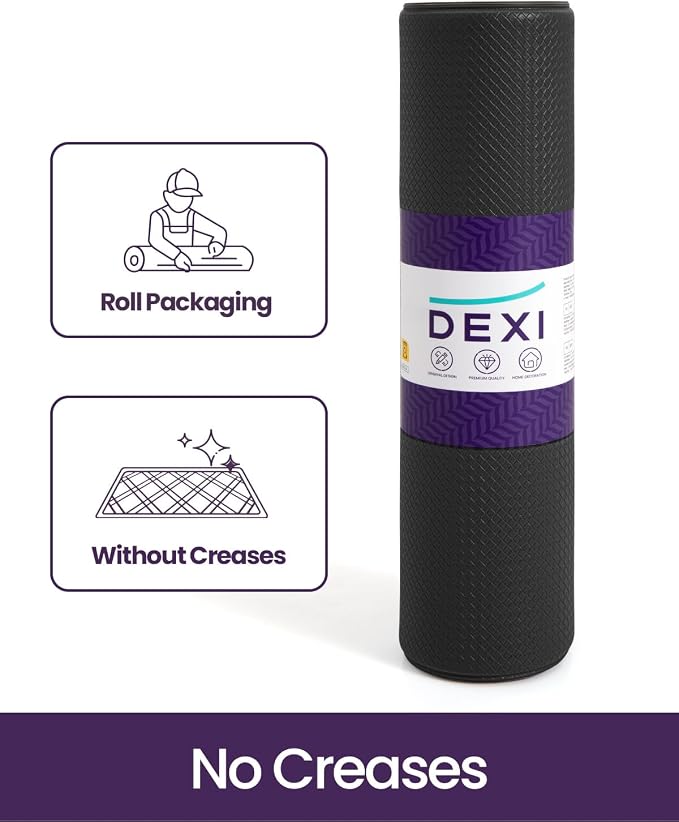 DEXI Kitchen Floor Mats Cushioned Anti Fatigue, 23x71, Large Wide Standing Runner Rug Waterproof, Comfort Memory Foam Padded for Front Sink Laundry, Black