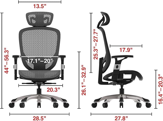 STAPLES Ergonomic Task Chair, Mesh, Ergonomic, Lumbar Support, Swivel, Gray