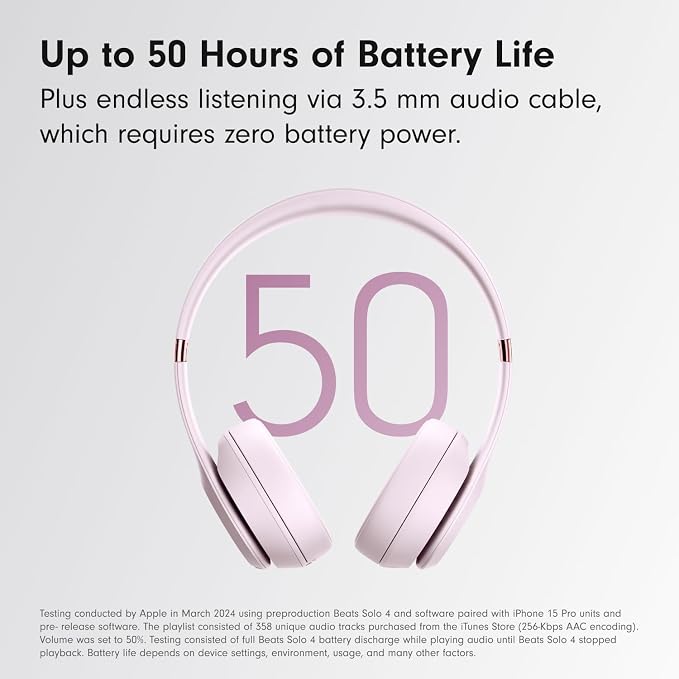 Beats Solo4 with AppleCare+ for Headphones (2 Years) - Cloud Pink