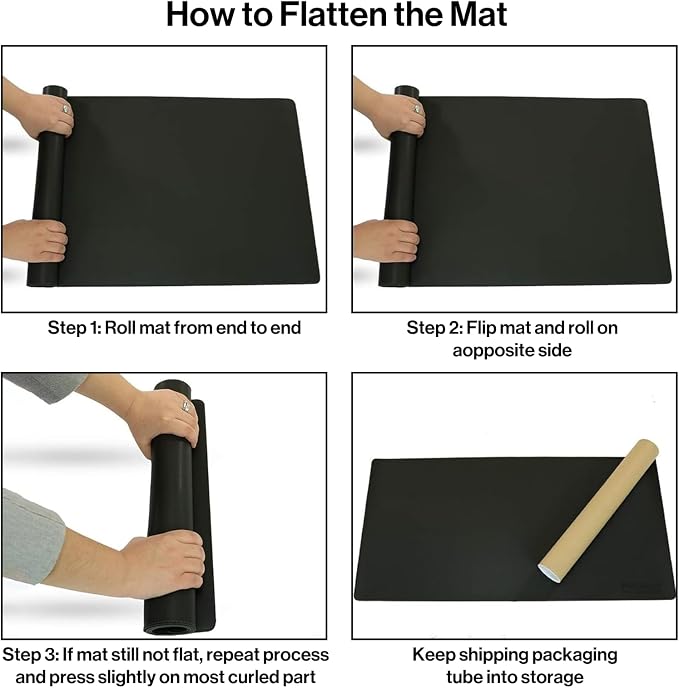 POCHAR Vegan Leather Desk Mat 31" x 16" - Desk Pad Protector for Desktop | Non-Slip PU Leather Dual-Sided Office Desk Blotter for Laptop Mouse Keyboard - Waterproof Writing Signing Pad, Black