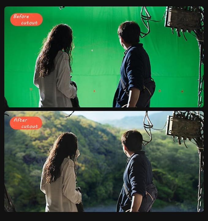 Green Screen Backdrop 8x10ft Photo Backdrop Chromakey Muslin Portrait Green Backdrop for PS Keying/Video Creation/Studio Portrait Shoots
