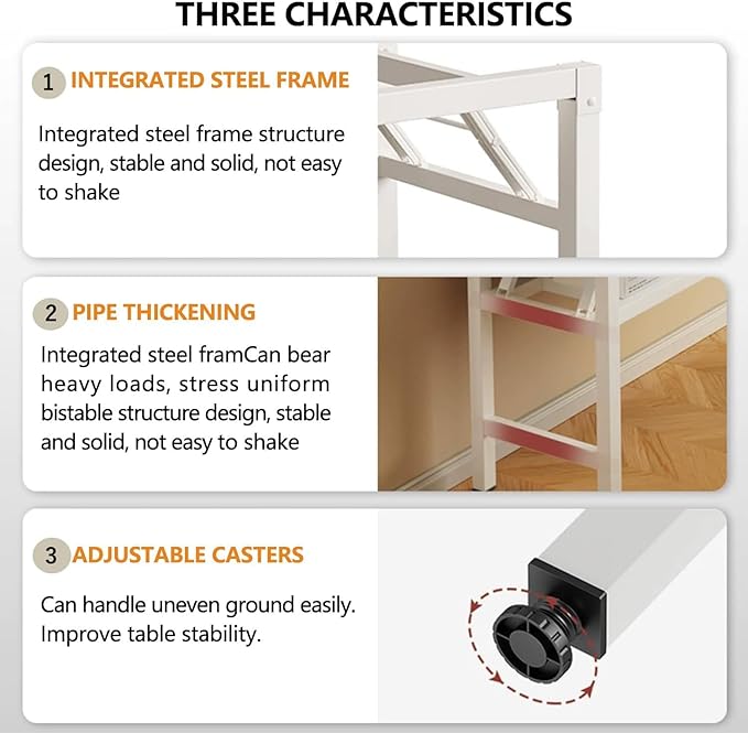 Folding Desk,31.5 Inch No Assembly Folding Computer Desk, Space-Saving Small Desk for Home Office Bedroom Dorm Study, Compact Portable Foldable Laptop Desk