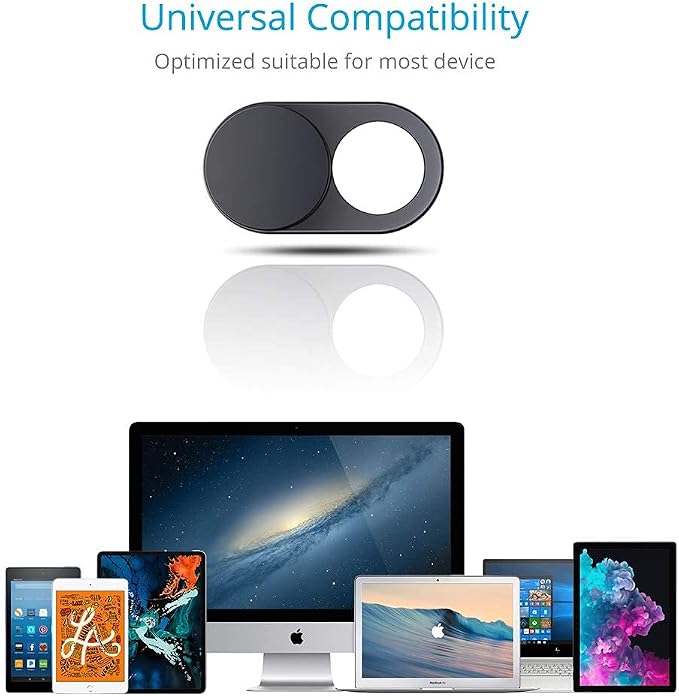 CloudValley Upgrade Magnetic Webcam Cover, [2-Pack] 0.023 inch Metal Camera Cover Slide for Mac, iPad, MacBook Pro, MacBook Air, Laptops, PC/Computer, Tablets, Web Blocker Protect Your Privacy