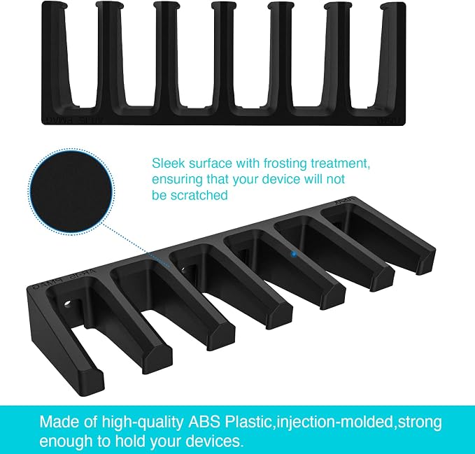 Solid ABS 6-Slot PMAG Wall Mount & Magazine Rack | Standard Capacity Mag Holder, Home Tactical Storage, Heavy Duty Display Stand, Room Organizer