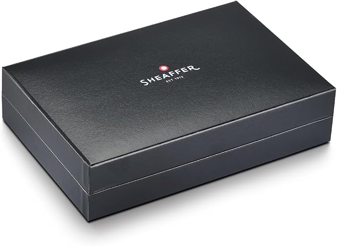 Sheaffer Legacy 9065 Fountain Pen, Fine 14KT PVD Gold Inlaid Nib, Black Tuxedo Medalist Finish with 14KT PVD Gold Trim, Includes Leather Pouch & Luxury Gift Box