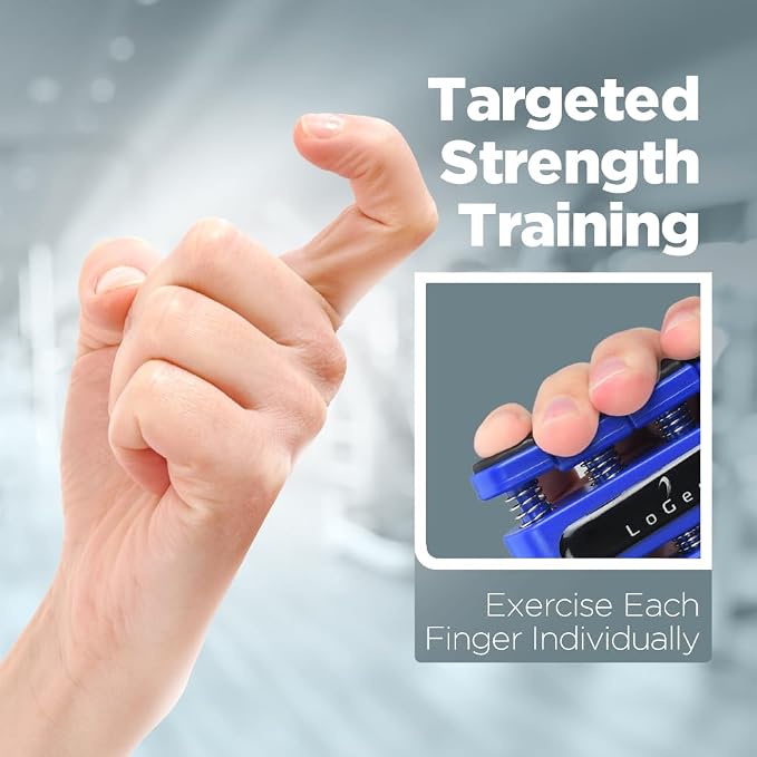 Finger Strengthener - Finger Exerciser for Forearm and Hand Strengthener - Hand Grip Workout Equipment for Musician, Rock Climbing and Therapy