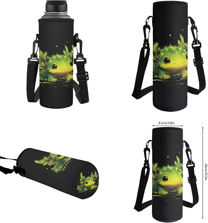 WELLFLYHOM Axolotl 17 Inch School Backpack for Kids 5-6 Girls Kawaii Book Bag with Lunch Box Pencil Case Water Bottle Case Back to School Supplies