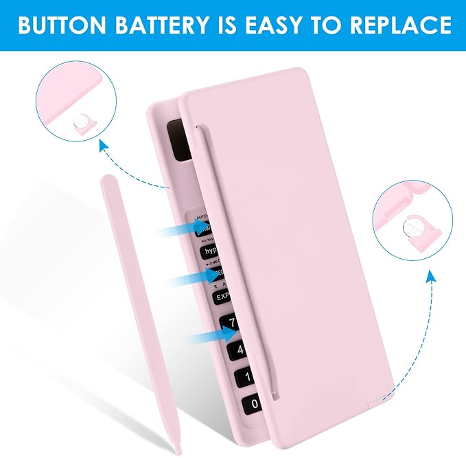 Scientific Calculators,IPepul Multi-Functional Pink Kawaii Calculator with Algebra, Trigonometry, and Calculus, Suitable for Students, Teachers, &Business Professionals, Lead for School Supplies（Pink