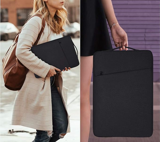 17.3 Inch Laptop Sleeve Case for Lenovo IdeaPad 3, HP Pavilion 17/Envy 17/OMEN 17/ HP Probook 470 G5, Acer Chromebook 17, Asus VivoBook 17.3/ Asus TUF Gaming Laptop Case Bag(Black)