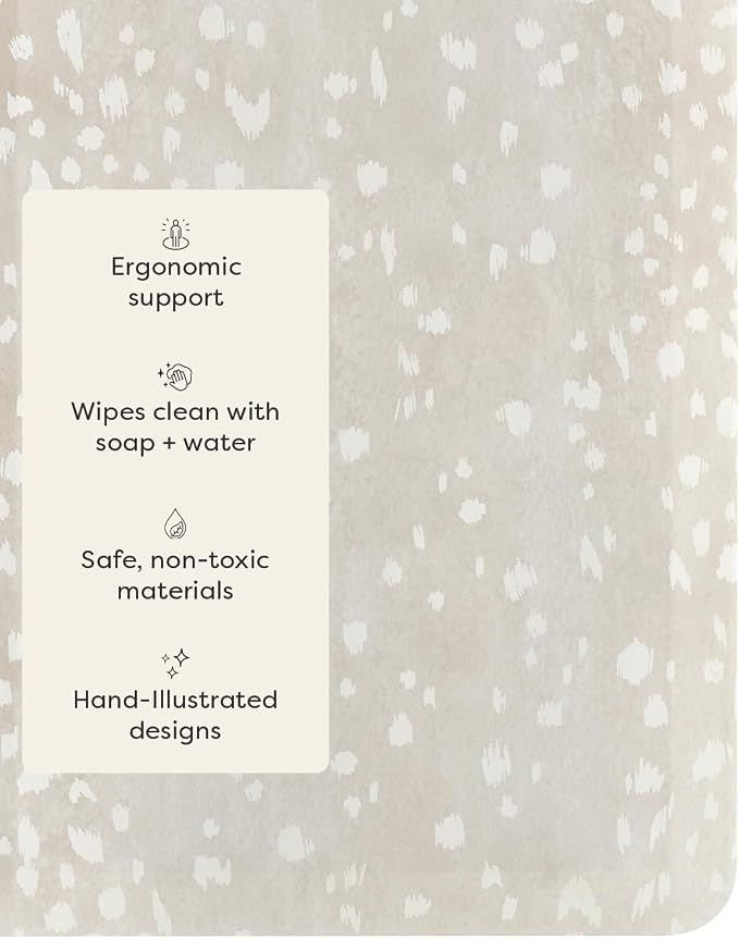 House of Noa Nama Standing Mat – Anti-Fatigue Kitchen Mats for Floor, Cushioned & Non-Slip Kitchen Comfort Mat for Standing, Thick Foam Anti-Fatigue Mat for Kitchen & Workspaces, Fawn Shea 22" x 72"