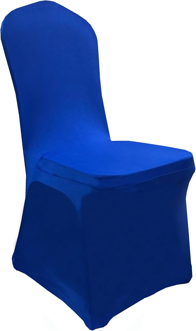 Spandex Dining Chair Cover Covers Slipcovers for Wedding Banquet (Royal Blue)
