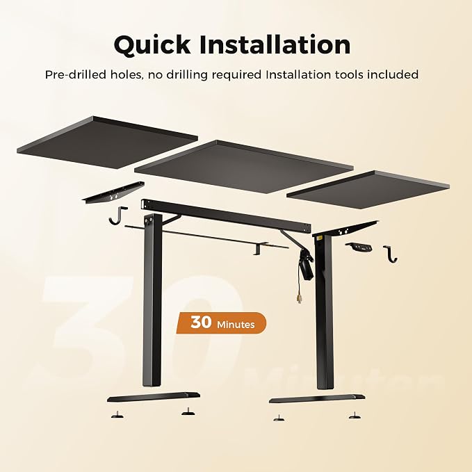Agilestic Electric Standing Desk, 63 x 23.6 Inches Height Adjustable Desk, Sit Stand up Desk for Work Office Home, Splice Board, Black