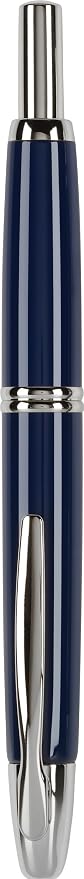 PILOT Vanishing Point Collection Refillable & Retractable Fountain Pen, Blue Barrel with Rhodium Accents, Blue Ink, Medium Nib (60243)