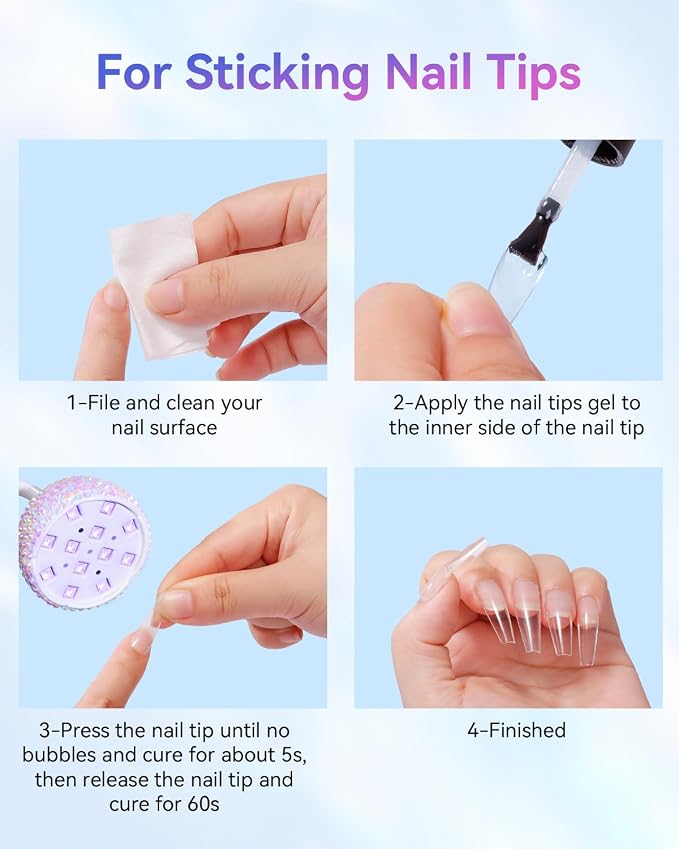Makartt UV LED Nail Lamp - Gooseneck Flash Cure Lamp 39mW/cm² Rechargeable UV Light for Gel Nails with Auto Sensor 4 Timers Fast Curing Nail Light for Charms Gel-X Tips Rhinestones (Diamond White)