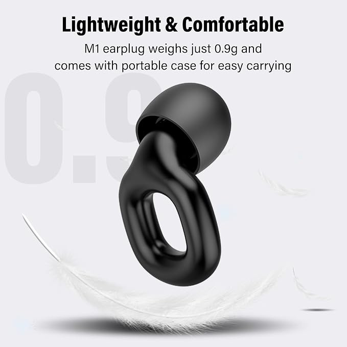 Ear Plugs for Sleeping, 35dB Noise Reduction Hearing Protection EarPlugs, Reusable Silicone Earplug, 7 Pair Eartips in XS/S/M/L Replaceable Single/Double Ear Plug for Sleep, Study, Work, Events