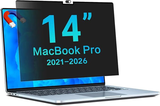 STARY Magnetic Privacy Screen for MacBook Pro 14 Inch (2021-2026，M1, M2, M3, M4,M5,Pro, Max) Removable Laptop Privacy Filter Shield and Matte Anti-Glare Blue Light Protector
