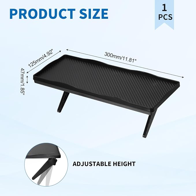 uxcell TV Top Shelf TV Monitor Shelf, 11.8" x 4.9" Plastic Shelves Monitor Top Bracket Universal Fit Shelves Storage Thickened for Media Box Game Console Router, Black