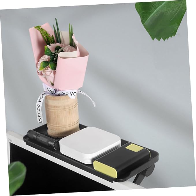 Monitor Top Storage Rack No Perforation Design for Desk Displays Space Saving for Enhanced Storage Compatible with Flat Screen and Monitors