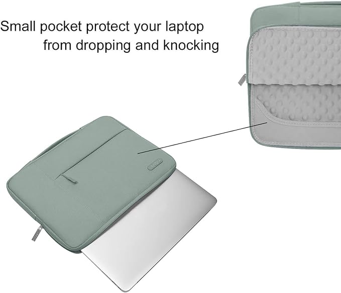 MOSISO Laptop Case 16 inch, 15-15.6 inch Laptop Sleeve with Handle Compatible with MacBook Pro 16 M5 M4 M3 M2 M1, HP Acer Dell Lenovo ASUS, Polyester Multifunctional Computer Bag, Antique Green