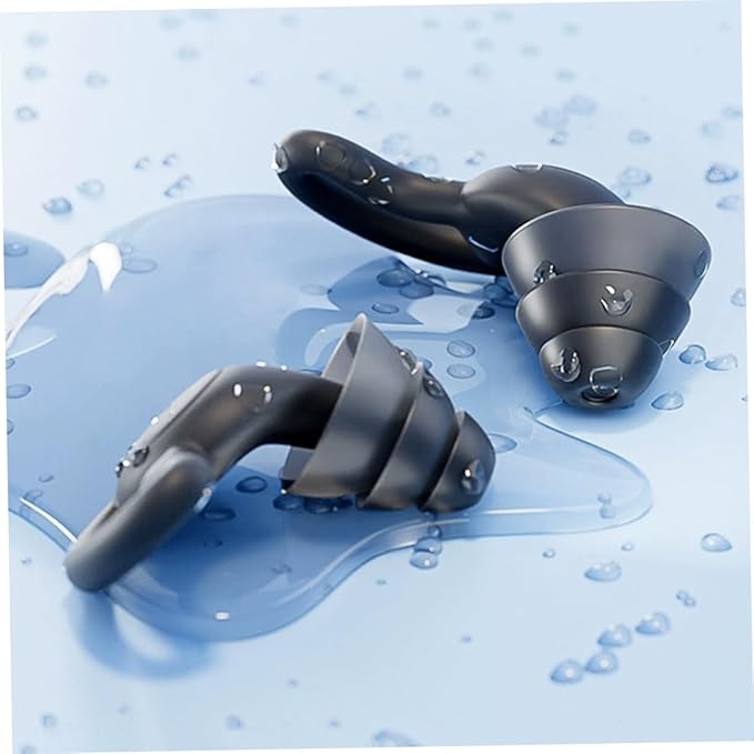 GALPADA 2pcs Silicone Noise Cancelling for Sleeping and Work Comfortable Secure Fit Noise Reduction Portable Black for Study Rest and Focus