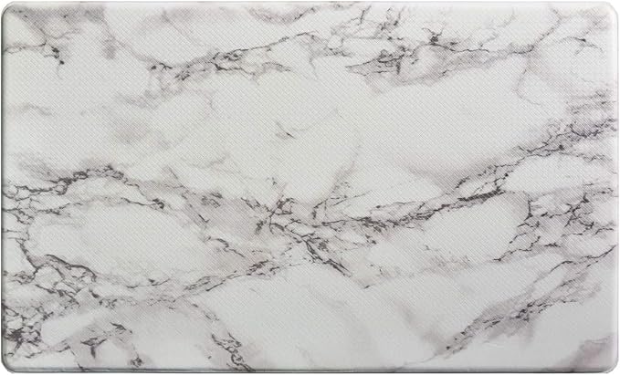 Art3d Premiun Reversible Anti-Fatigue Kitchen Mat, Anti-Slip Floor Comfort Mat for Kitchen, Bathroom, Laundry Room or Office (18x30, Marble Design)