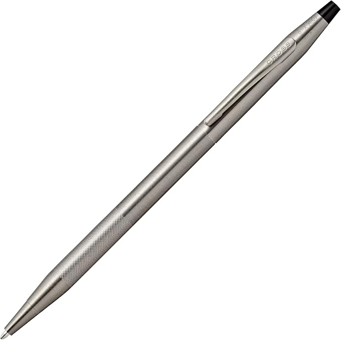 Cross Classic Century Refillable Ballpoint Pen Presented in a Luxury Gift Box - Medium Point, Black Ink, Titanium Gray Micro-knurl