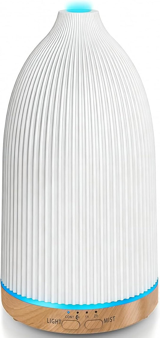 URPOWER 100ML Essential Oil Diffusers for Home with 7 LED Color Changing Lights, Timer & Auto-Off Ultrasonic Aromatherapy Diffuser Cool Mist Humidifer Scent Diffuser for Bedroom, Office, Yoga
