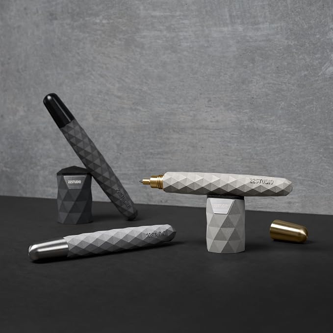 22STUDIO Polygon Rollerball Pens Gift Set| Luxury Smooth Writing Pen | Unique Design for Professionals & Collectors | Premium Office Stationery | Gift for Executives & Writers (Midnight)