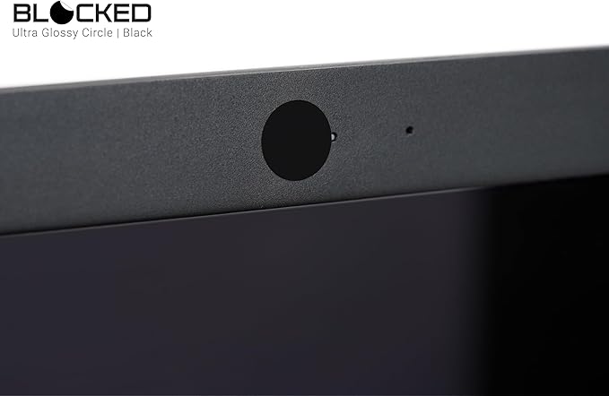BLOCKED Original Vinyl Webcam Cover Stickers | Restickable & Stackable Privacy Covers | for All Camera-endable Devices | 5-Sizes | 95 Black (Ultra Glossy)