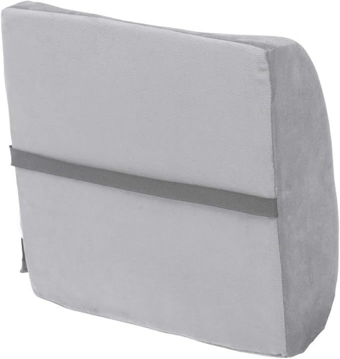 Drive Medical Comfort Touch Heated Lumbar Support Cushion, Gray | Heated Lumbar Support Cushion Featuring Comfort Touch Design for Soothing, Targeted Relief Daily for Everyday Use