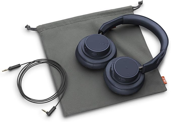 Plantronics BackBeat GO 600 Noise-Isolating Headphones, Over-The-Ear Bluetooth Headphones, Navy (211139-99)