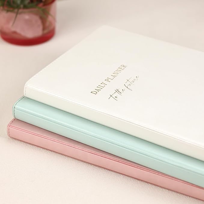 2026 Daily Planner - Undated Monthly & Daily Planner for 180 days Planning Your Success - Hourly Schedule, To Do List, and Notes for Productivity - Aesthetic, Academic, Stylish School or Office Supplies (Pink)