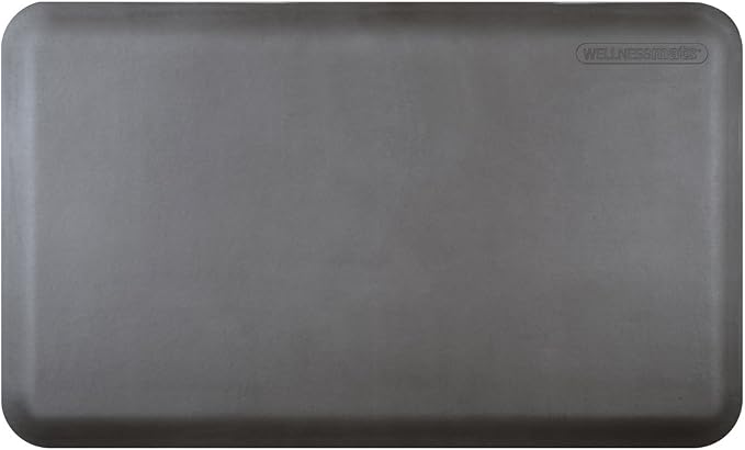 WellnessMats Original Anti-Fatigue 60 Inch by 48 Inch Kitchen Mat, Gray