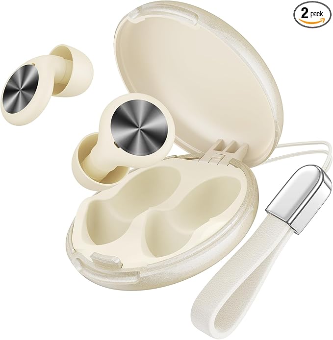Ear Plugs for Sleeping Noise Cancelling, Soft for Concert, 20~30dB Reusable for Noise Reduction with 8 Ear Tips, Silicone Hearing Protection Earplugs for Sleep, Work