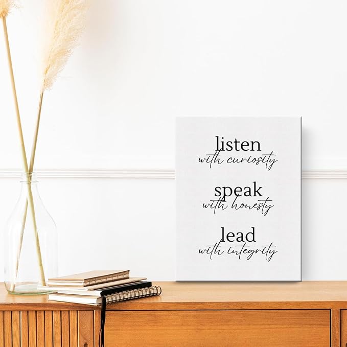 Inspirational Canvas Wall Art Framed HR Office Decor Paintings Canvas Prints Motivational Poster for Home Office Living Room Bedroom Kitchen Cafe Restaurant Garage Wall Decor Artwork Decorative